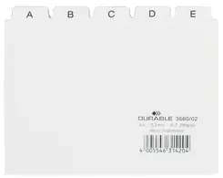 DURABLE Karteiregister A - Z, PP, A6 quer, weiß, 25-teilig