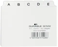 DURABLE Index alphabétique A - Z, PP, format A7 paysage
