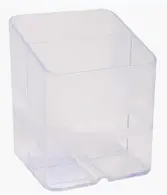 EXACOMPTA Pot à crayons PEN-CUBE, 2 compartiments, cristal