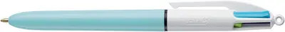 BIC Stylo à bille rétractable 4 Colours Fun, bleu /blanc