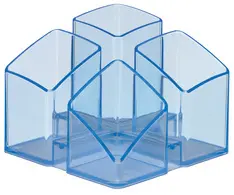 HAN Multipot à crayons SCALA, polystyrène, bleu transparent