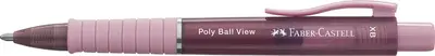 FABER-CASTELL Stylo à bille rétractable POLY BALL VIEW, rose