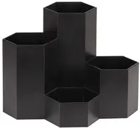 WEDO Multipot HONEYCOMB, 4 compartiments, PP, noir