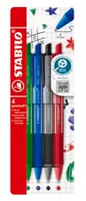 STABILO Stylo bille rétractable pointball colorful, 4 pièces