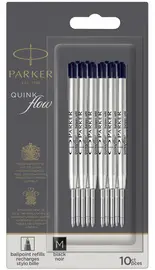 PARKER Recharge pour stylo QUINKflow, M, blister de 10, bleu