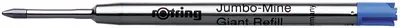 rotring Recharge Jumbo pour stylo à bille, M, bleu