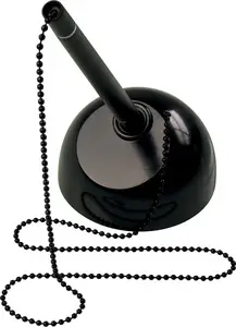 helit Porte-stylo "the heavy base", avec chaîne, noir