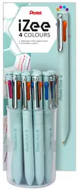 Pentel Stylo à bille rétractable 4 couleurs iZee, présentoir