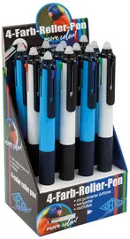 WEDO Stylo à bille à quatre couleurs, effaçable, présentoir