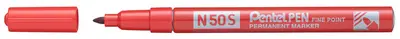 Pentel Marqueur permanent N50S, pointe ogive fine, rouge
