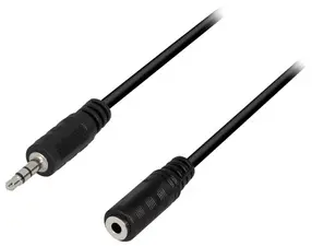 LogiLink Câble audio, mâle - femelle, 10 m, noir