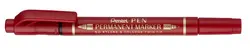 Pentel Marqueur permanent Pen, double pointe, rouge