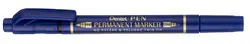 Pentel Marqueur permanent Pen, double pointe, bleu
