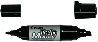 PILOT Marqueur permanent Twin Marker Jumbo, noir