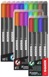 Kores Marqueur permanent "K MARKER FINE", M, étui de 10