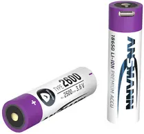 ANSMANN Pile rechargeable Li-Ion 18650, 3.400 mAh