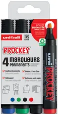 uni-ball Marqueur permanent PROCKEY PM126/4 PF, set de 4