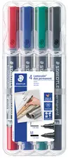STAEDTLER Marqueur permanent 348 Lumocolor duo, étui de 4