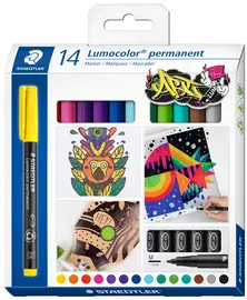 STAEDTLER Marqueur permanent 317M Lumocolor, étui de 14