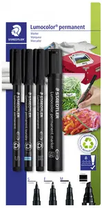 STAEDTLER Set de marqueurs permanents Lumocolor,sous blister