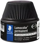 STAEDTLER Flacon de recharge Lumocolor, non permanent, noir