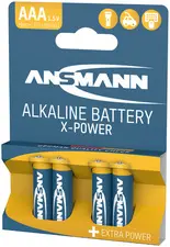 ANSMANN Pile alcaline "X-Power", Micro AAA, blister de 4
