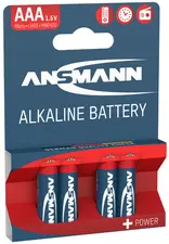 ANSMANN Pile alcaline "RED", Micro AAA, blister de 4
