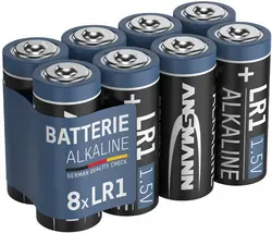 ANSMANN Pile alcaline LR1, 1,5 V, en lot de 8