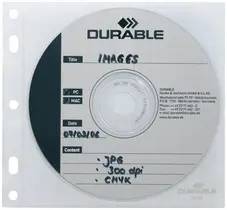 DURABLE Pochette CD-/DVD COVER FILE, PP, transparent