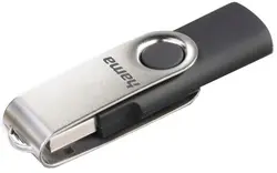 hama Clé USB 2.0 "Rotate", 64 GB, noir/argent