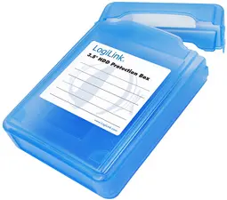 LogiLink Boîtier de protection pour disques durs 3,5", bleu