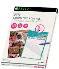 LEITZ Pochette de plastification, A4, mat, 250 microns