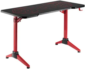 LogiLink Bureau de gaming avec motif alvéolaire géométrique