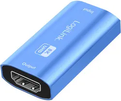 LogiLink Répéteur HDMI, 8K/60 Hz, boîtier en aluminium, bleu