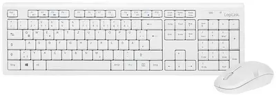 LogiLink Desktop Set, kabellos, 66 Kanäle, weiß