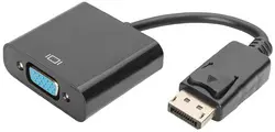 DIGITUS Câble adaptateur, DisplayPort - HD15, 0,15 m, noir