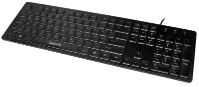 LogiLink Clavier avec rétroéclairage, avec fil, noir