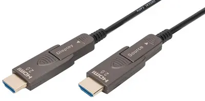 DIGITUS Câble optique hybride actif AOC HDMI, 4K, noir, 30 m