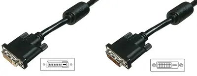 DIGITUS Rallonge DVI, 5,0 m, noir