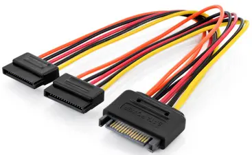 DIGITUS Câble d'alimentation interne en Y, SATA 15 broches
