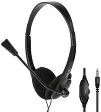 LogiLink Casque stéréo, avec microphone, noir
