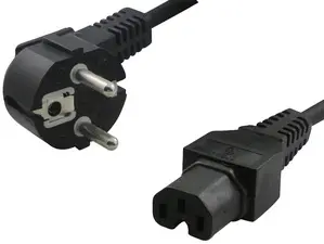 LogiLink Câble d'alimentation contact de securité, coudé, 2m