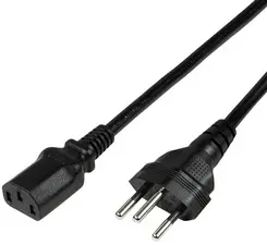 LogiLink Câble d'alimentation Suisse, 1,8 m, noir