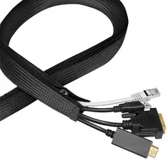 LogiLink Gaine pour câble, 2,0 m, capacité: 35 mm, noir