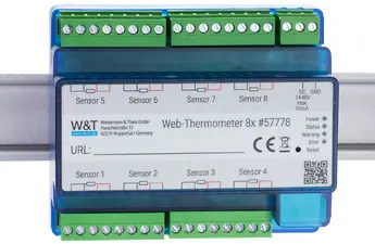 W&T Thermographe Web 8x, saisie de 8 points de température