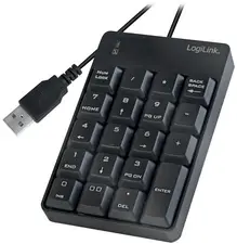 LogiLink Pavé numérique USB, avec câble, 19 touches, noir