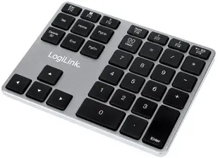 LogiLink Pavé numérique Bluetooth V3.0, aluminium, sans fil