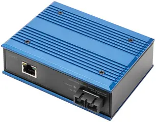 DIGITUS Convertisseur média industriel Gigabit RJ45, 20 km
