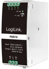 LogiLink Bloc d'alimentation pour rail DIN, 240W, 48V, blanc