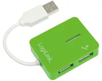 LogiLink Hub USB 2.0 Smile, 4 ports, vert